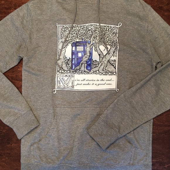Teepublic Tops - Light heather gray Dr. Who stories sweatshirt